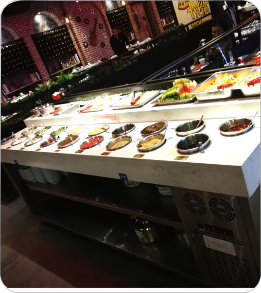 定制:海鲜/寿司柜/火锅/烤肉/自选柜（风冷/冷藏）可带喷雾